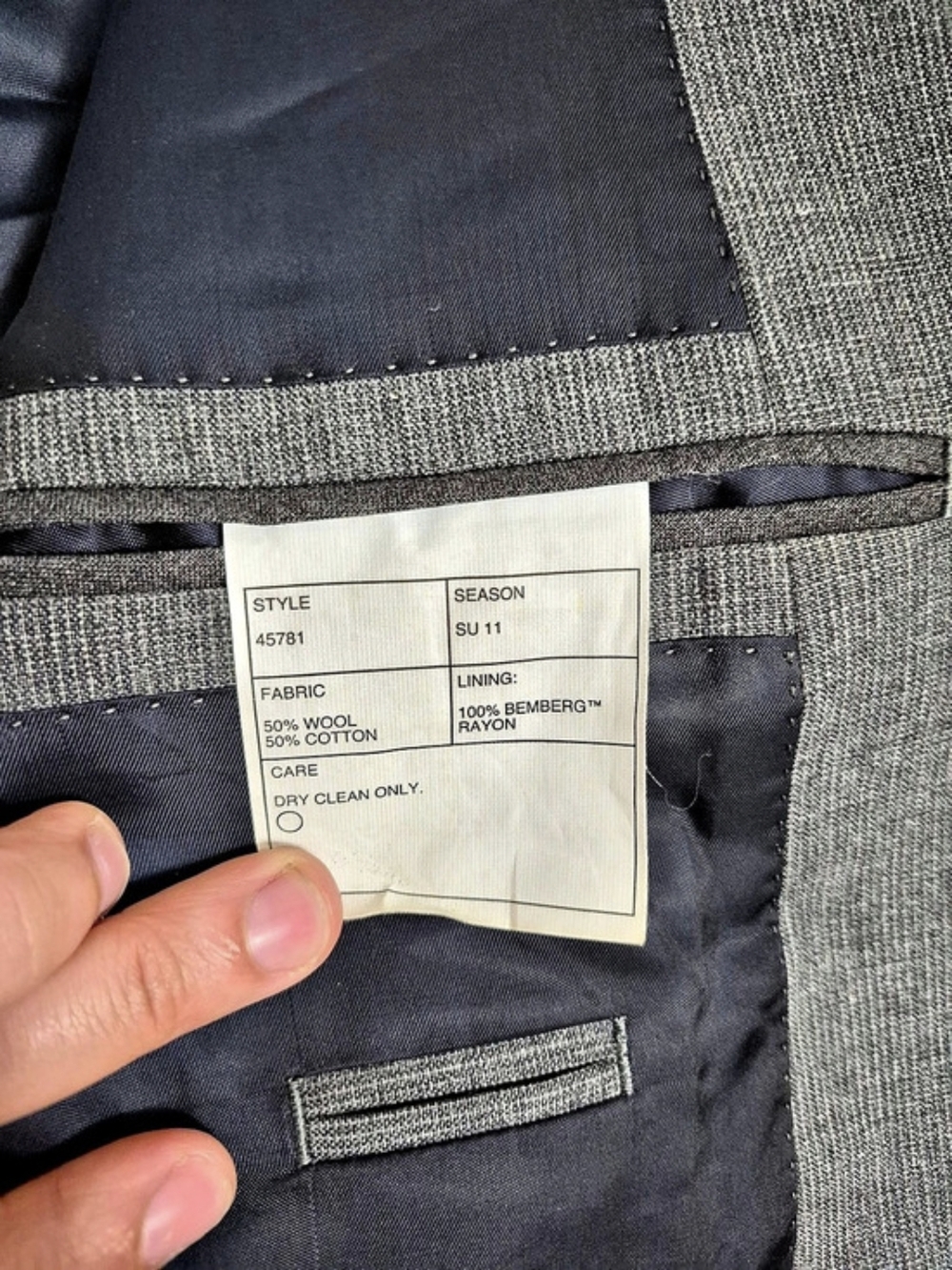J.Crew Ludlow Jacket Wool Sport Coat Gray Size 42L - Picture 4 of 7